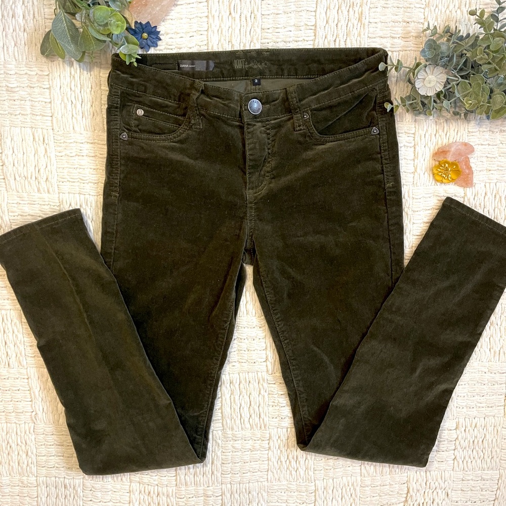 Army Green Corduroy Pants Size 2